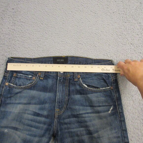 SIMON SPURR Mens Jeans size 32 x 32 Raw Denim Straight Leg Made in USA - Picture 8 of 11